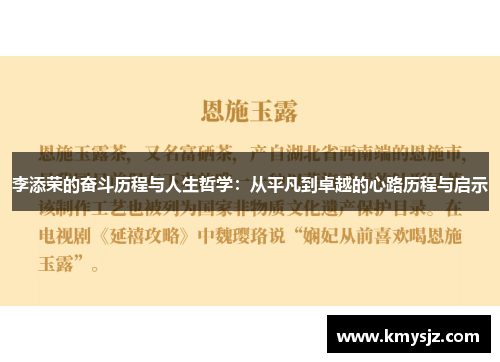 李添荣的奋斗历程与人生哲学：从平凡到卓越的心路历程与启示